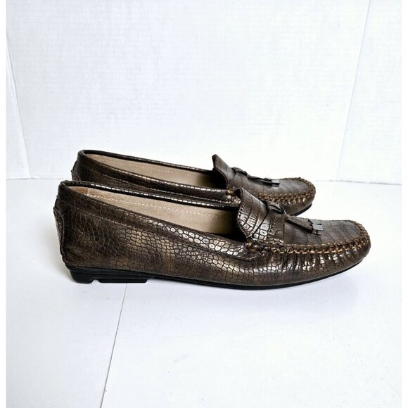 Impo Coppery Brown Crocodile Loafers Leather Lining Slip On Loafers Size… - Picture 2 of 8